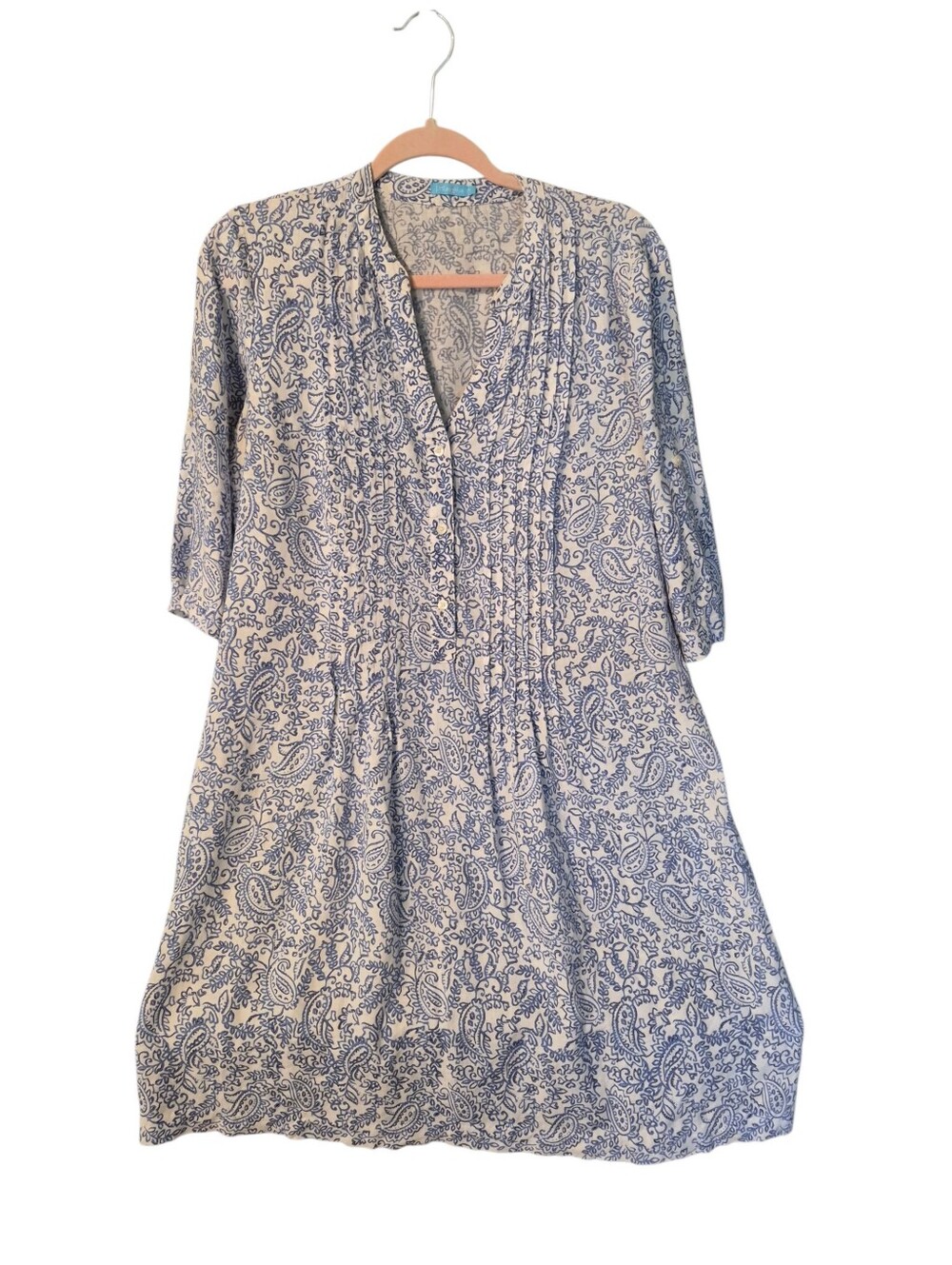 J. McLaughlin 100% Linen Coastal Dress - M. S46